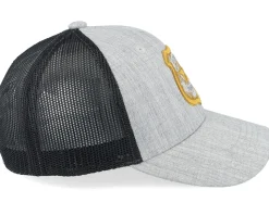 Kids 3d Police Badge Junior Heather Grey/Black Trucker - Kiddo Cap