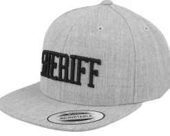 Kids 3D Sheriff Heather Grey Snapback - Kiddo Cap