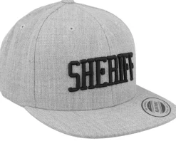 Kids 3D Sheriff Heather Grey Snapback - Kiddo Cap