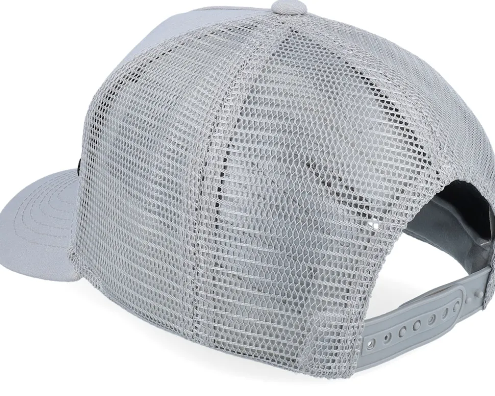 Kids 3d Smile Light Grey A-Frame Trucker - Kiddo Cap