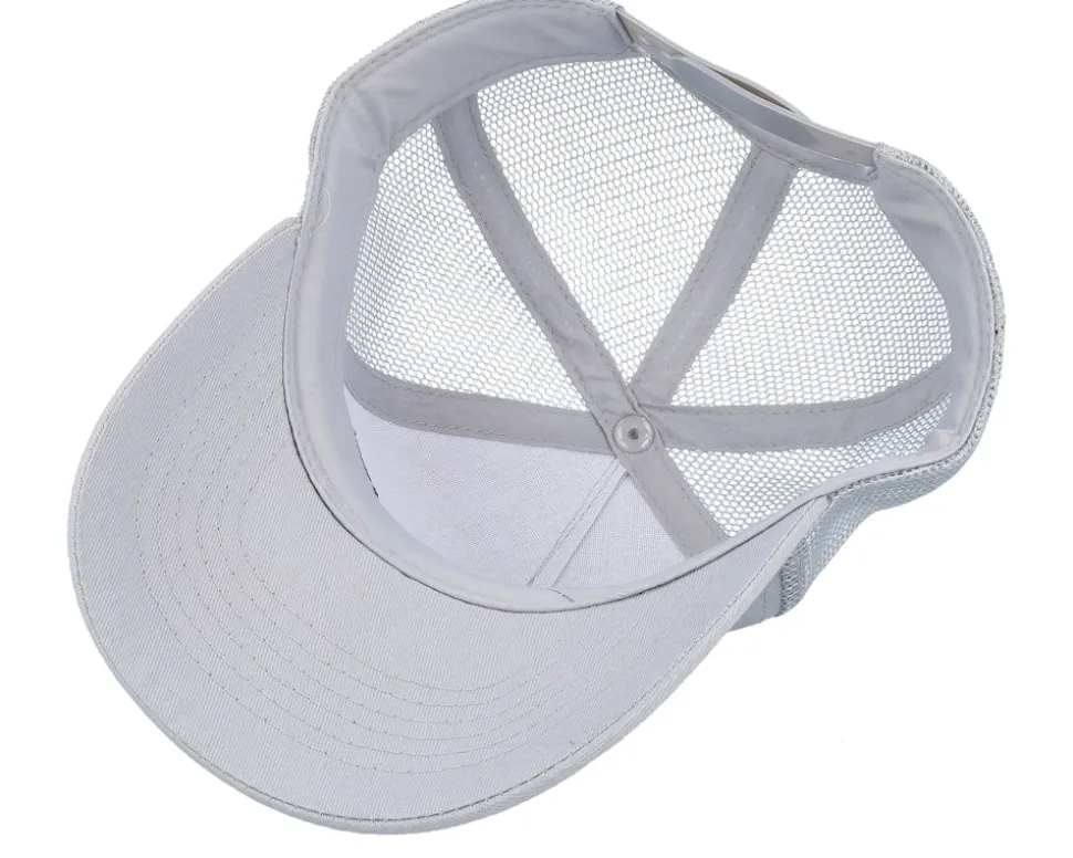 Kids 3d Smile Light Grey A-Frame Trucker - Kiddo Cap