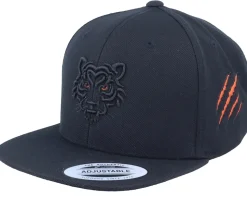 Kids 3D Tiger Black/Orange Black Snapback - Kiddo Cap