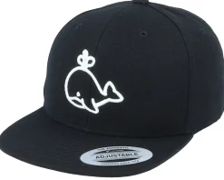 Kids 3D Whale Black Snapback - Kiddo Cap