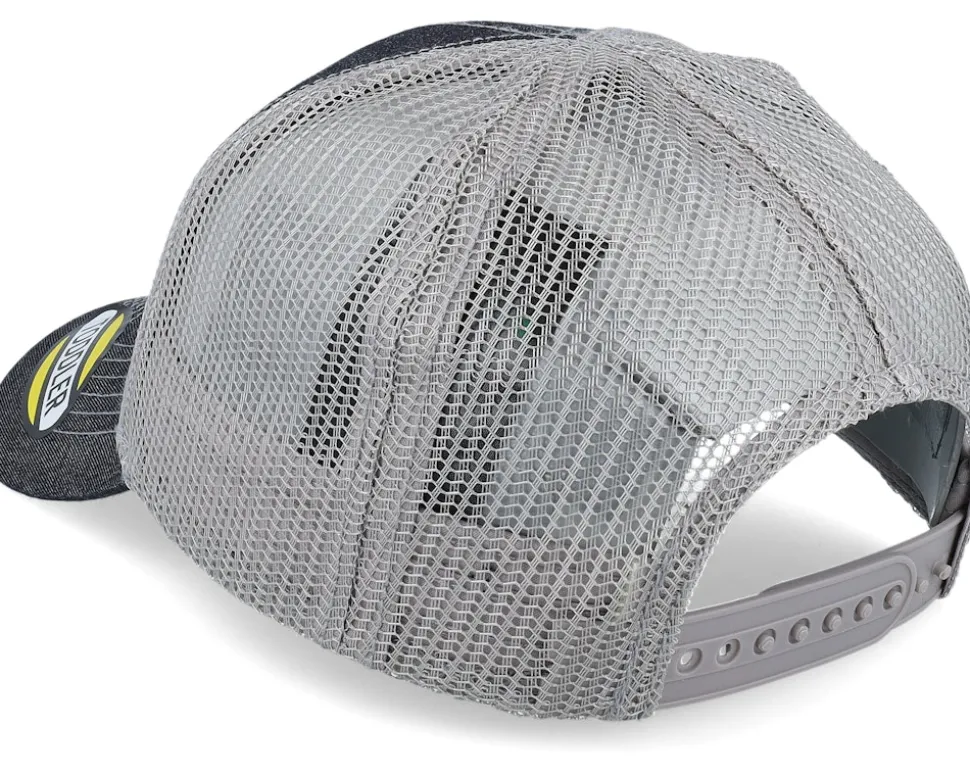 Kids Dark Denim Meshback Black/Grey Trucker - John Deere