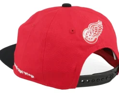 Kids Detroit Red Wings Logo Flatbrim Cap Red/Black Snapback - Outerstuff