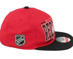 Kids Detroit Red Wings Logo Flatbrim Cap Red/Black Snapback - Outerstuff