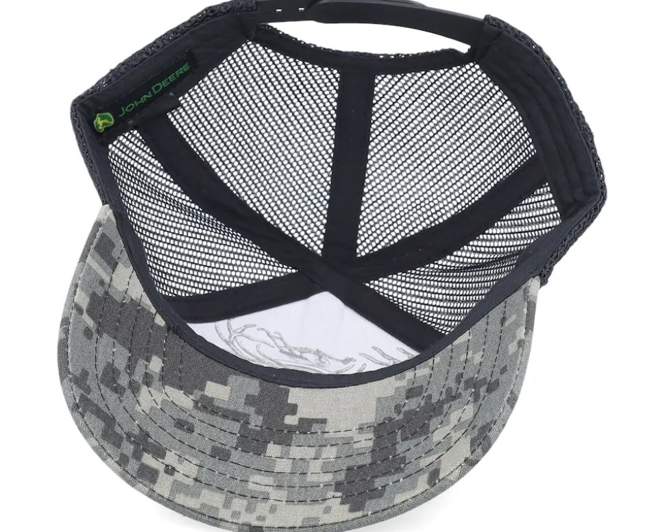 Kids Digi Hat Black/Camouflage Trucker - John Deere