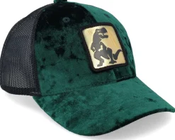 Kids Dino Gold Patch Velvet Green/Black Trucker - Calza Pennello