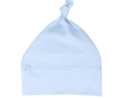 Kids Dusty Blue Baby One-knot Beanie - Babybugz