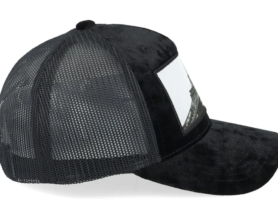 Kids Eiffel Tower Velvet Black A-Frame Trucker - Calza Pennello