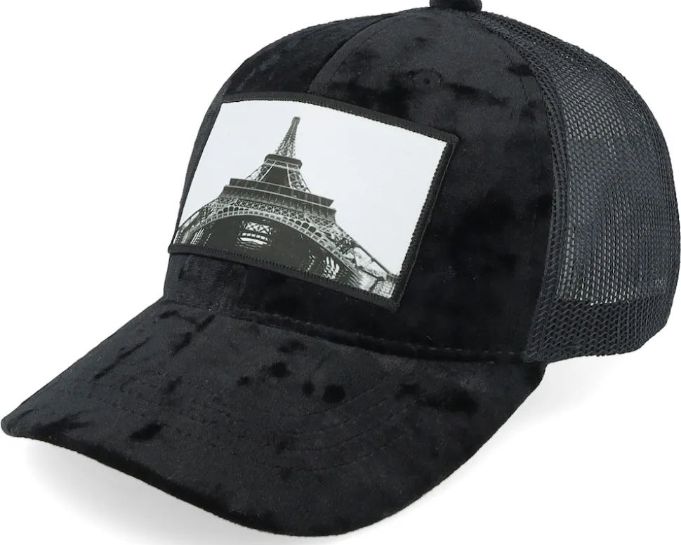 Kids Eiffel Tower Velvet Black Trucker - Calza Pennello