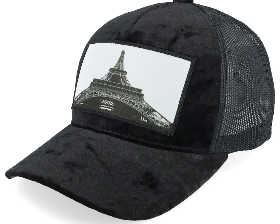 Kids Eiffel Tower Velvet White Trucker - Calza Pennello