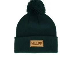 Kids Engraved Suede Patch Bottle Green Pom - Beechfield