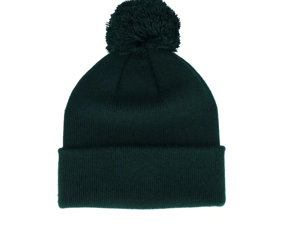 Kids Engraved Suede Patch Bottle Green Pom - Beechfield