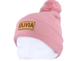 Kids Engraved Suede Patch Dusky Pink Pom - Beechfield