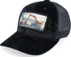 Kids Excavator Velvet Black Trucker - Calza Pennello