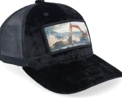 Kids Excavator Velvet Black Trucker - Calza Pennello