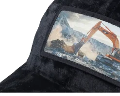 Kids Excavator Velvet Black Trucker - Calza Pennello