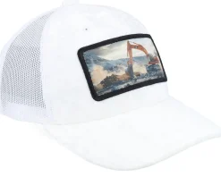 Kids Excavator Velvet White Trucker - Calza Pennello