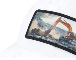 Kids Excavator Velvet White Trucker - Calza Pennello