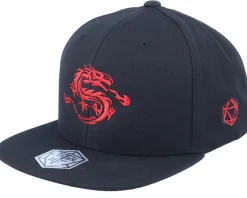 Kids Flaming Fire Dragon Black Snapback - Critiql Hit
