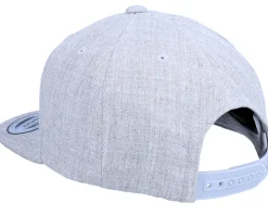 Kids Flaming Football Heather Grey Snapback - Forza
