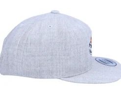 Kids Flaming Football Heather Grey Snapback - Forza