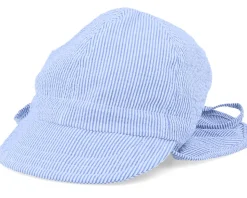 Kids Freddy Jr. Seersucker Blue Ear Flap - CTH Ericson