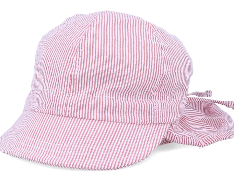 Kids Freddy Jr. Seersucker Red Ear Flap - CTH Ericson