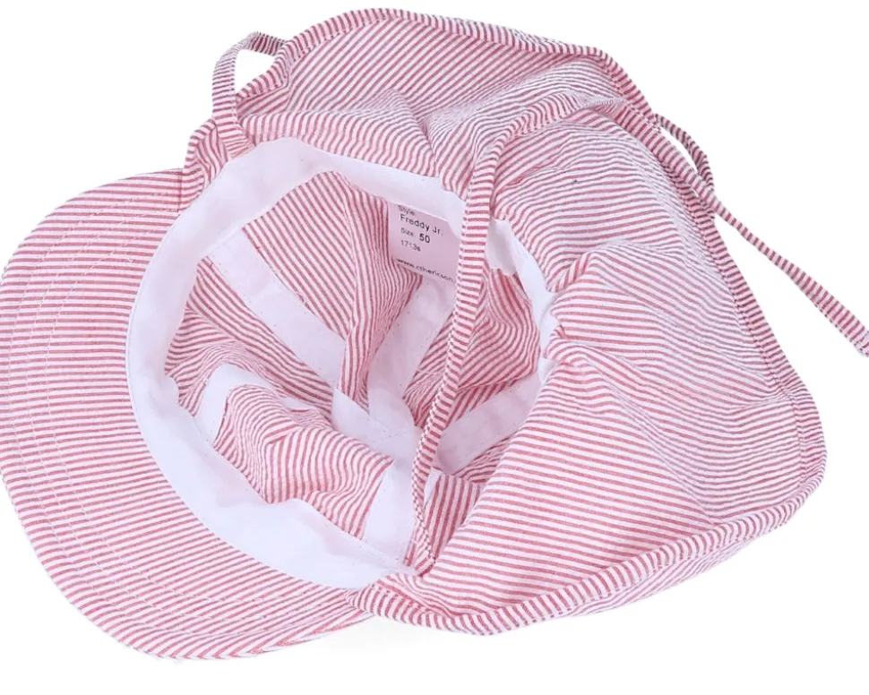 Kids Freddy Jr. Seersucker Red Ear Flap - CTH Ericson