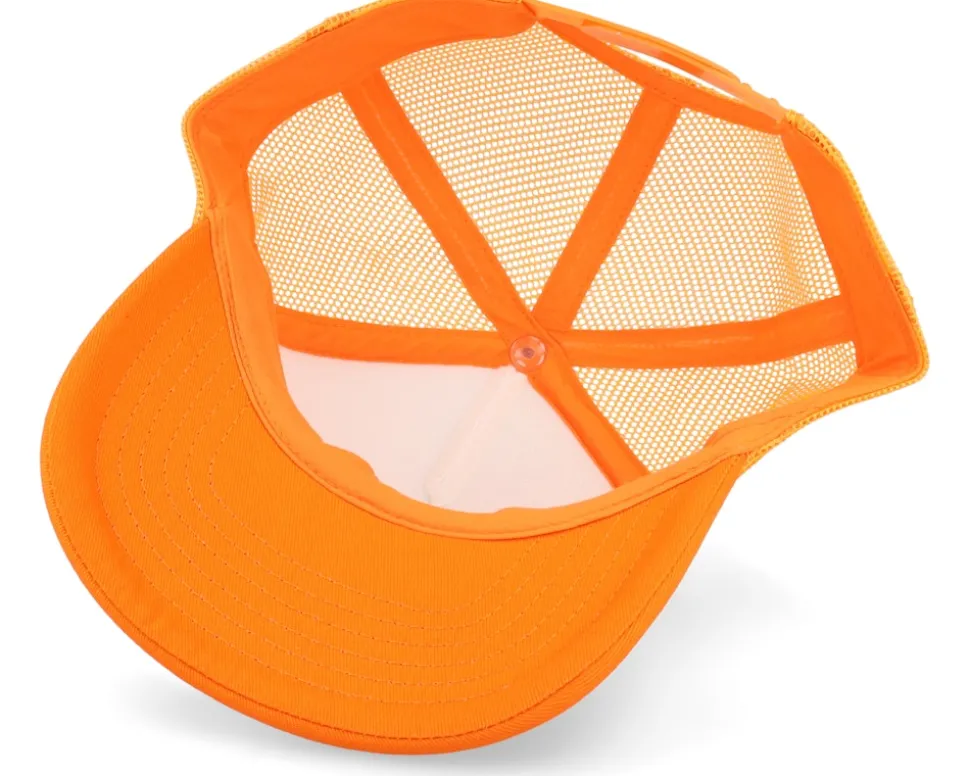 Kids Geometry Bear Orange/White Foam - Kiddo Cap