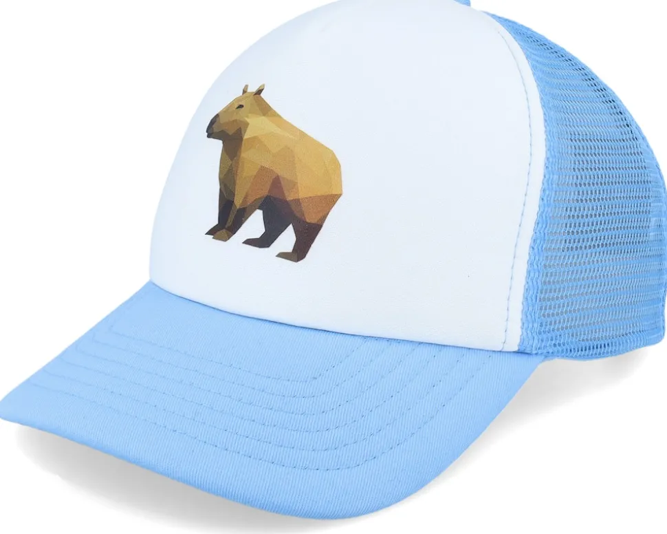 Kids Geometry Bear Orange/White Foam - Kiddo Cap