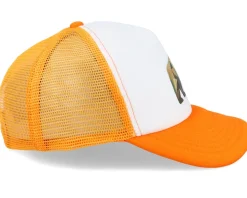 Kids Geometry Bear Orange/White Foam - Kiddo Cap