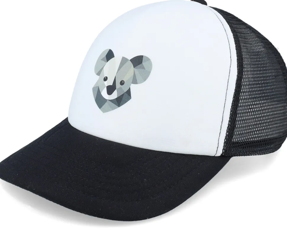 Kids Geometry Bear Orange/White Foam - Kiddo Cap