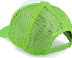 Kids Geometry Dinosaur Limegreen/White Foam Trucker - Kiddo Cap