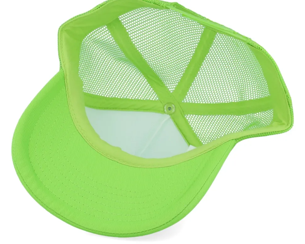 Kids Geometry Dinosaur Limegreen/White Foam Trucker - Kiddo Cap