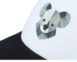 Kids Geometry Koala Black/White Foam Trucker - Kiddo Cap