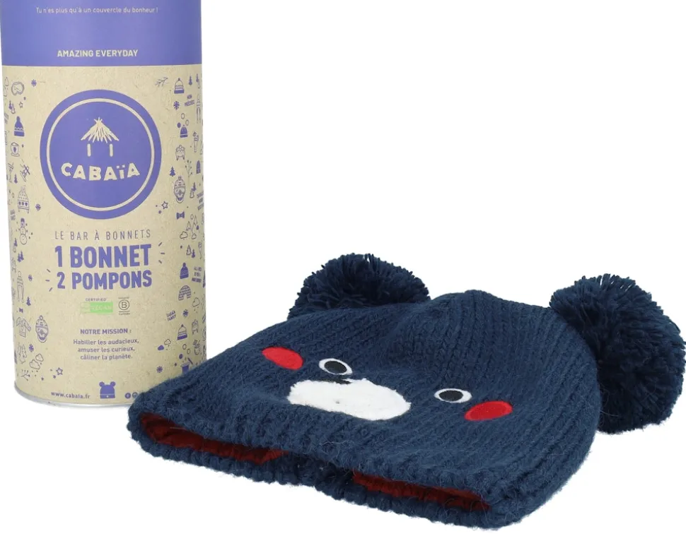 Kids Granita Navy Dubble Pom - Cabaïa