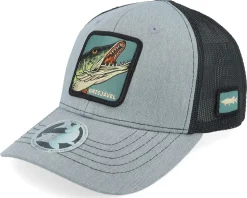 Kids Grisjävel Split Heather Grey/Black Trucker - Skillfish