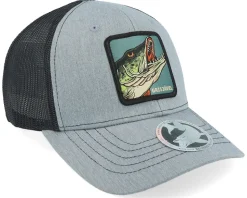 Kids Grisjävel Split Heather Grey/Black Trucker - Skillfish