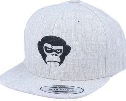 Kids Grumpy Monkey Heather Grey Snapback - Kiddo Cap