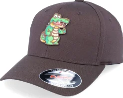 Kids Happy Crocodile Brown Flexfit - Kiddo Cap