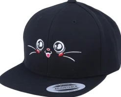Kids Happy Eyes Black Snapback - Kiddo Cap