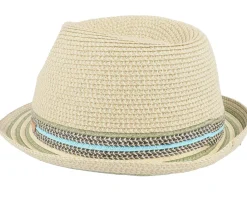 Kids Hare Hat Straw Blue Trilby - Barts