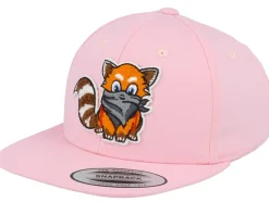 Kids Hatsie The Red Panda Pink Snapback - Kiddo Cap