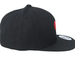 Kids Heart Black Snapback - Kiddo Cap