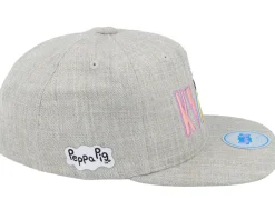 Kids Heather Grey Kind Rainbow Snapback - Peppa Pig