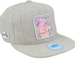 Kids Heather Grey Magical Unicorn Patch Snapback - Peppa Pig