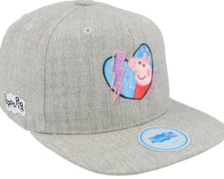 Kids Heather Grey Starshine Heart Snapback - Peppa Pig