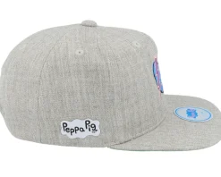 Kids Heather Grey Starshine Heart Snapback - Peppa Pig